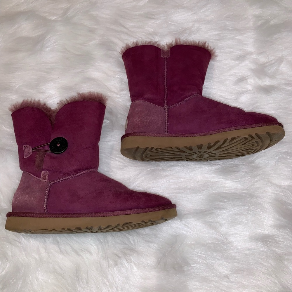 Burgundy Bailey Button UGG boots